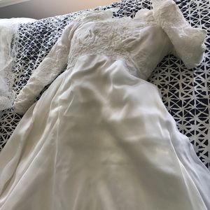 Bridal gown and veil